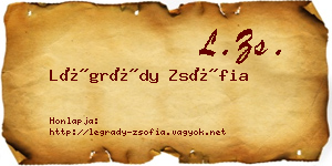 Légrády Zsófia névjegykártya